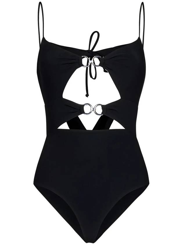 Nensi Dojaka 링 장식 리어 타이 패스너 수영복 NDSS23SWIM003_BLACK