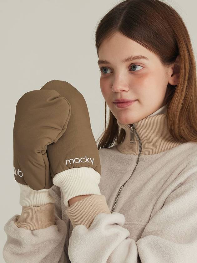 24FW 맥키 골프 장갑 로고 패딩 글러브 카키 MCWT24PGKK