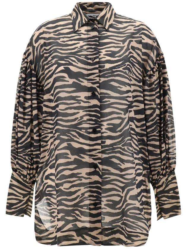 The Attico Zebra 프린트 긴팔 셔츠 243WCH17C082P_648