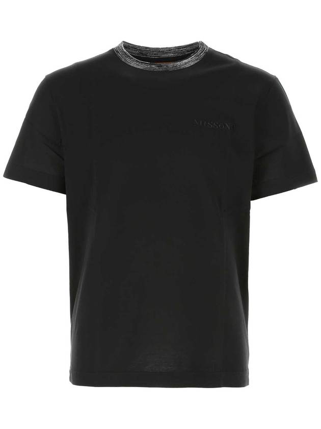 25SS MISSONI 블랙 코튼 t 셔츠 UC22SL01BJ0002 S90NM