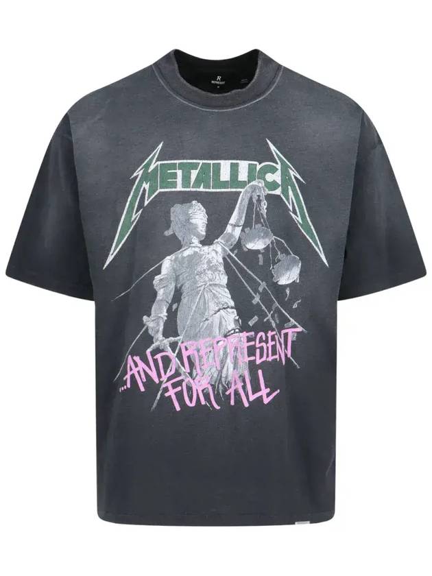 그래픽 스컬 프린트 티셔츠를 표현하다 MLM4352_230