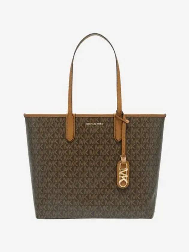마이클 코어스 엘리자 라지 올드 플라워 토트백 브라운 에이콘 Michael Kors Eliza Large Old Flower Tote Bag Brown Acorn
