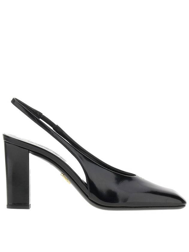 PRADA Spazzolato leather slingback pumps
