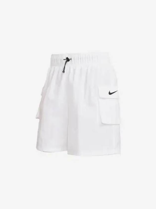 W 나이키 NSW 에센셜 우븐 하이라이즈 쇼츠 화이트 US EU W Nike NSW Essential Woven High Rise Shorts White US EU