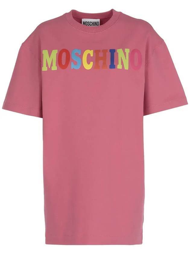 Moschino 로고 프린트 크루넥 티셔츠 드레스 A04230526_2206