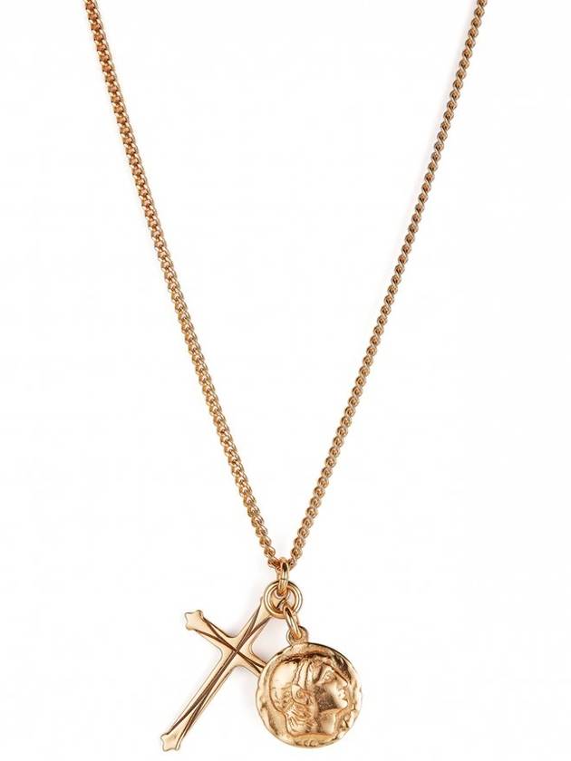 Emanuele Bicocchi 동전과 십자가 펜던트 목걸이