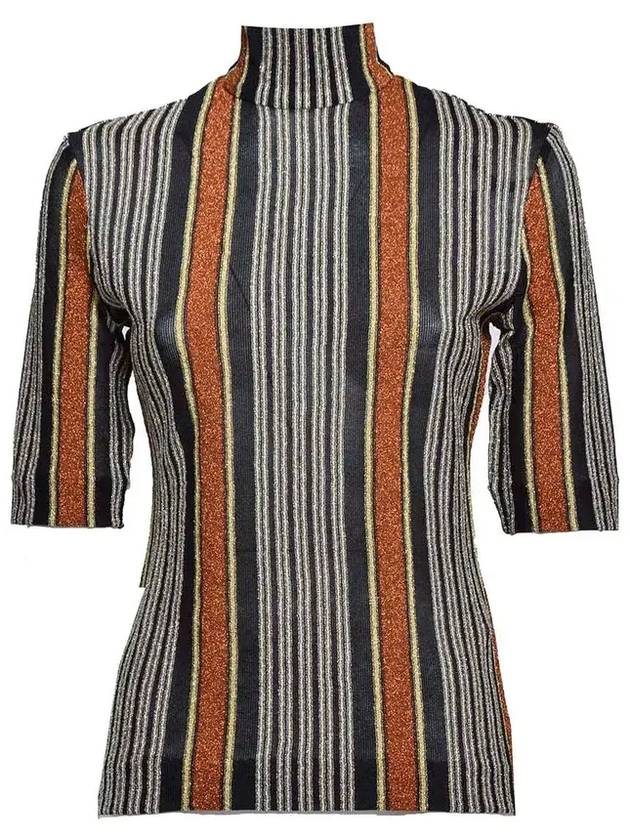 미소니 스트라이프 터틀넥 반팔 탑 DS24WN1LBR00Z9_SM9J0