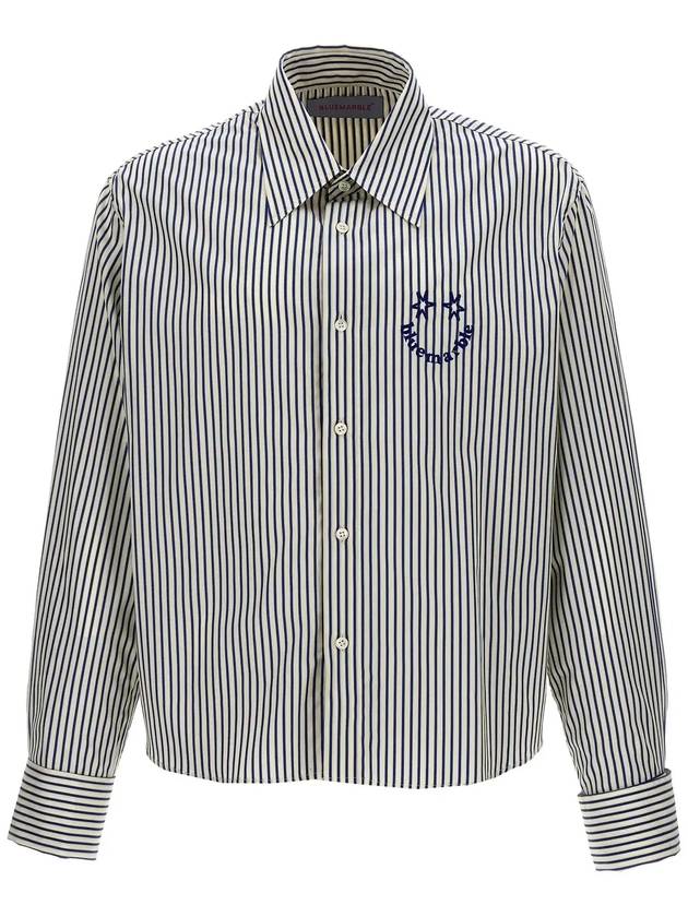 블루마린 SMILEYSTRIPESHIRT  남성 셔츠 SH34PO17A24STRBLYE