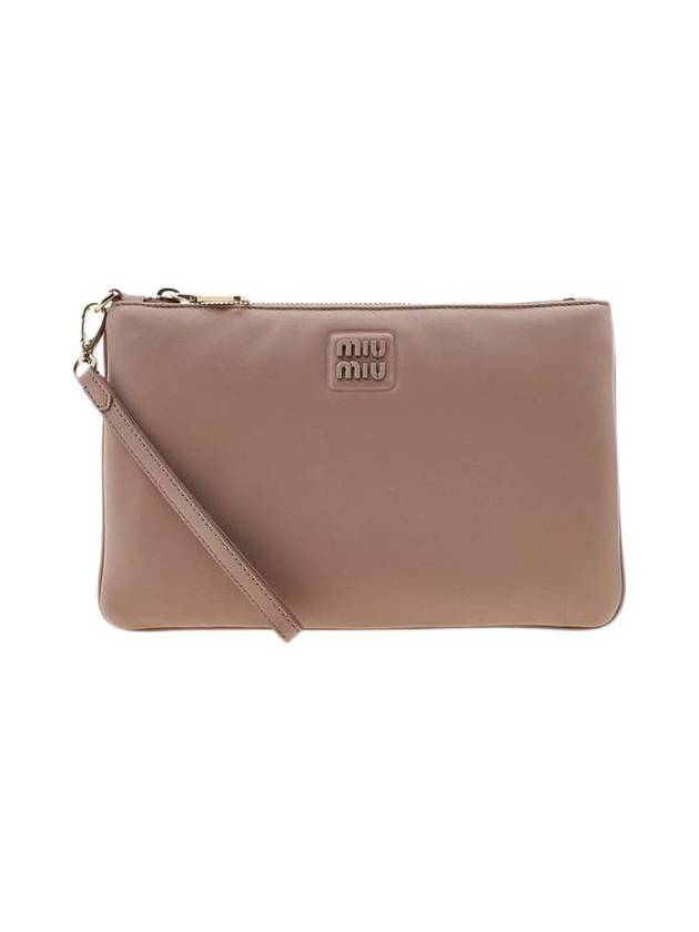 미우 미우 레더 로고 스트랩 클러치 카메오 5NH012 2F8K F0770
