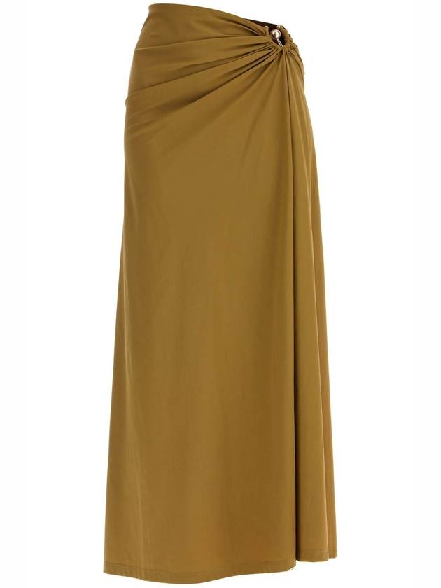 Long Lycra Skirt With Slit