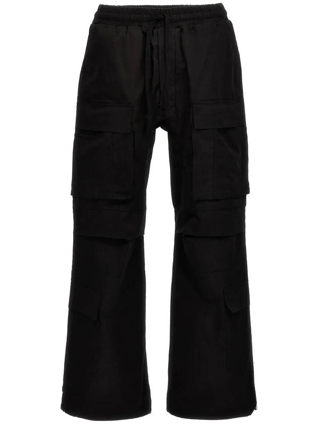 Thom Krom 드롭 크로치 와이드 레그 카고 팬츠 MST441_BLACK