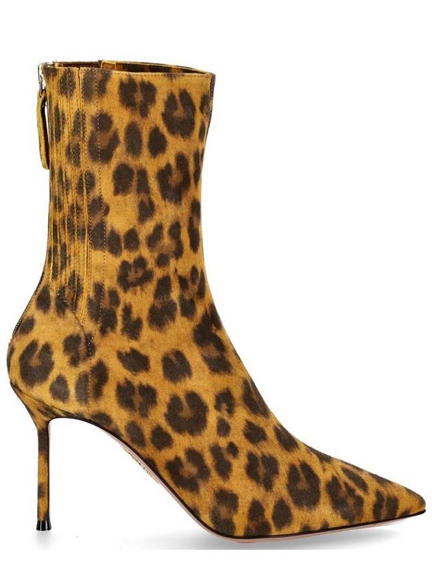 아쿠아주라 레오파드 프린트 앵클 부츠