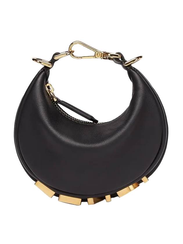 펜디 나노 그라피 참 레더 토트 백 블랙