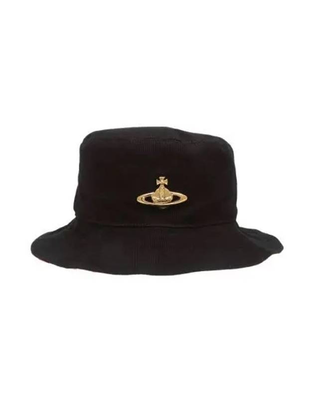 W 비비안 웨스트우드 피셔 버킷햇 블랙 W Vivienne Westwood Fisher Bucket Hat Black