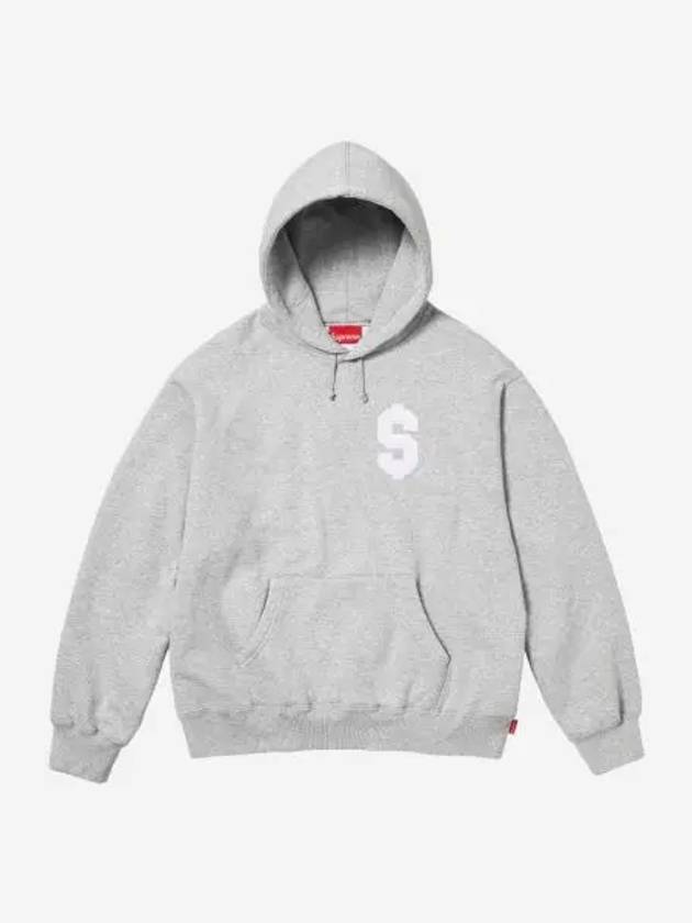 슈프림 후드 스웨트셔츠 헤더 그레이 24SS Supreme Hooded Sweatshirt Heather Grey 24SS