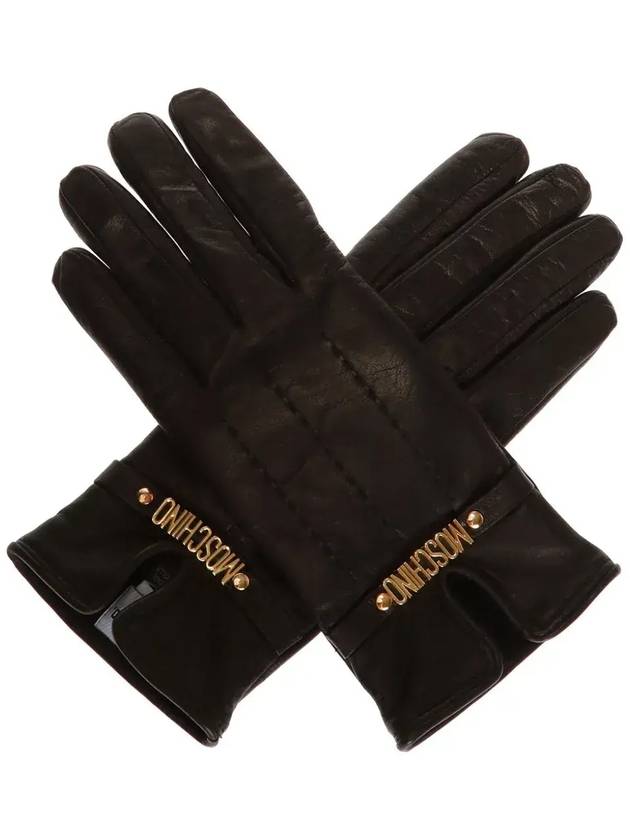 Moschino 로고 레터링 장갑 RKAWICZKI65047M1892_016