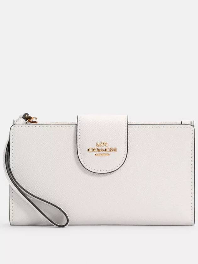 코치 폰 월렛 핸드폰 지갑 Gold Chalk