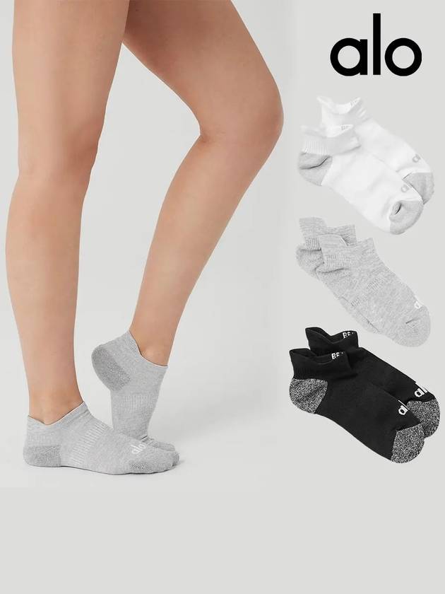 alo 알로 요가 퍼포먼스 탭 삭스 양말 그레이 화이트 블랙