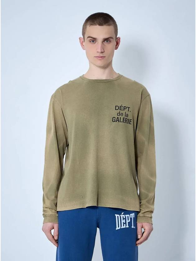 갤러리 부서 프랑스 로고 그래픽 티셔츠 FLS60056OLIVE_None