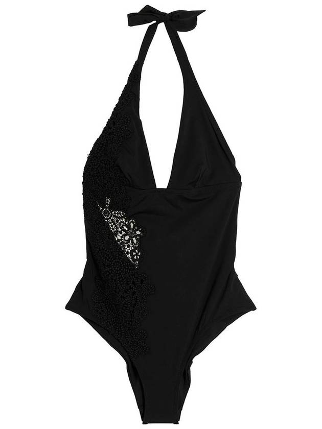 Ermanno Scervino 레이스 디테일 브이넥 수영복