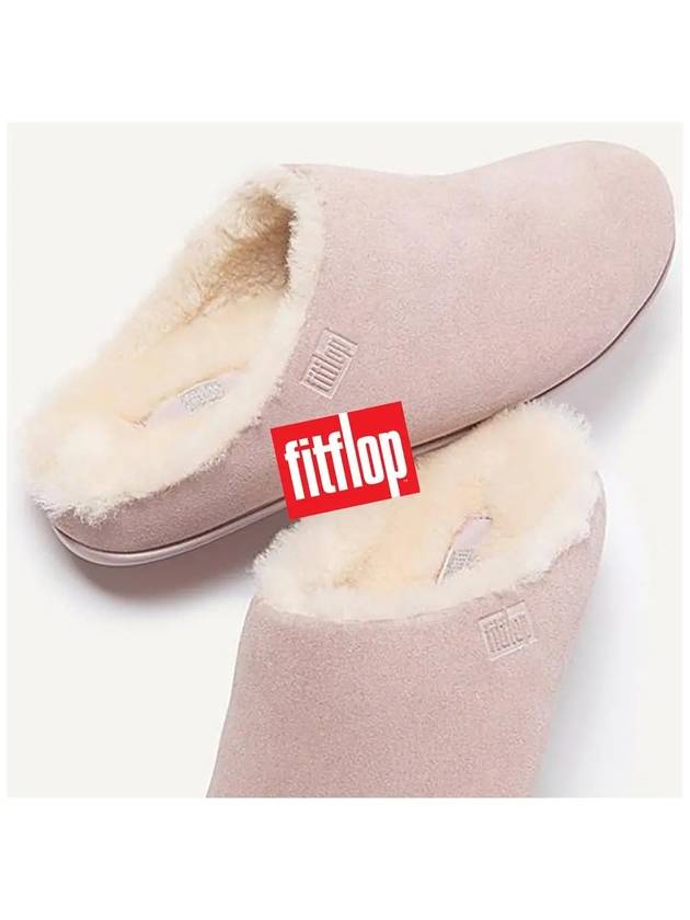 핏플랍 크리스 시어링 스웨이드 슬리퍼 라일락 여자 여성슬리퍼 퍼 뽀글이 양털 핏플랍신발