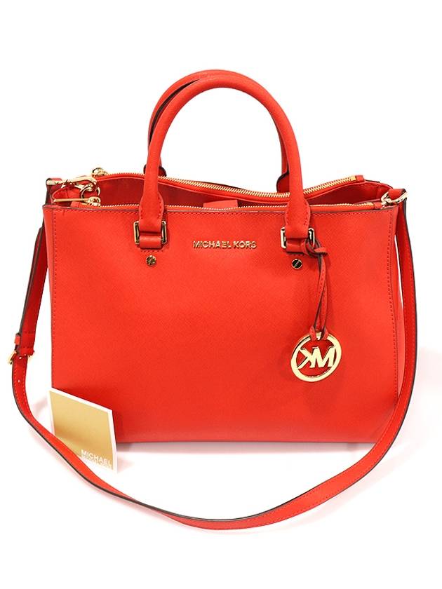 Michael Kors 마이클코어스 30S4GTVS7L 만다린 레드 사피아노 금장 서튼 라지 사첼 2WAY