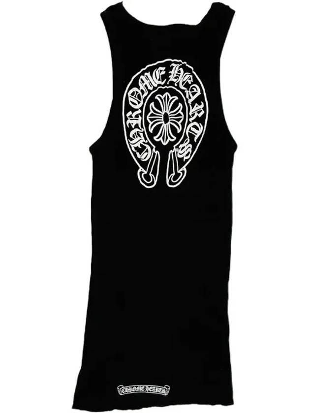 크롬하츠 홀스슈 탱크 탑 블랙