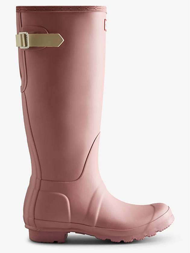 헌터 여성 톨 백 어드저스터블 레인 부츠 장화 퍼플