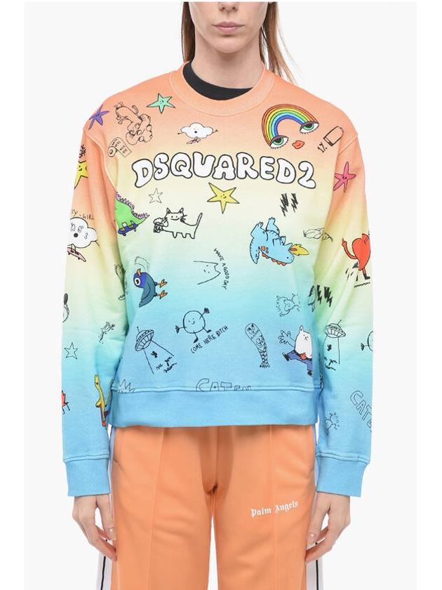 디스퀘어드2 여성 맨투맨