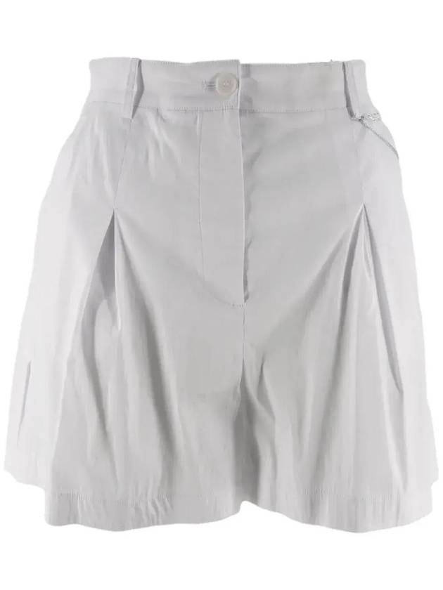 파트리지아 페페 하이웨이스트 인버티드 플리츠 팝린 반바지 2P1617A23_W103