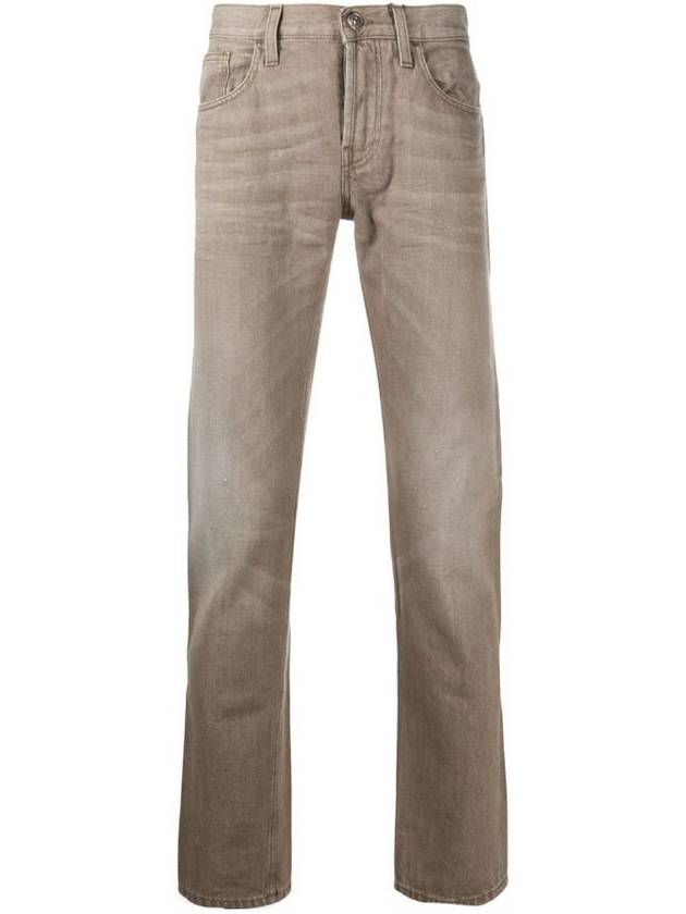 구찌 위스커링 이펙트 미드 라이즈 진