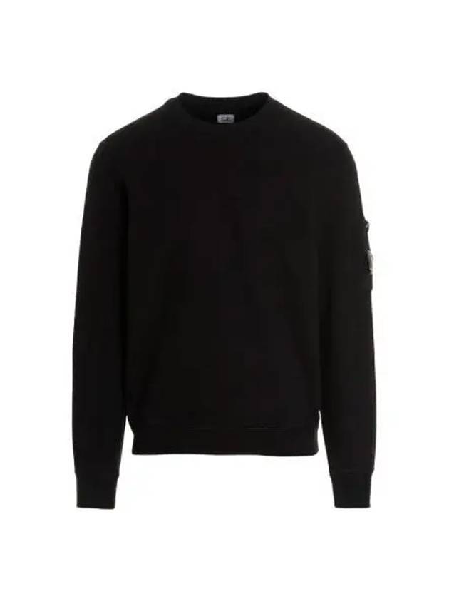 C.P. 컴퍼니 브러쉬드 & 에머라이즈드 다이애그널 플리스 스웨트셔츠 블랙 22FW C.P. Company Brushed & Emerized Diagonal Fleece Sweatshirt Black 22FW