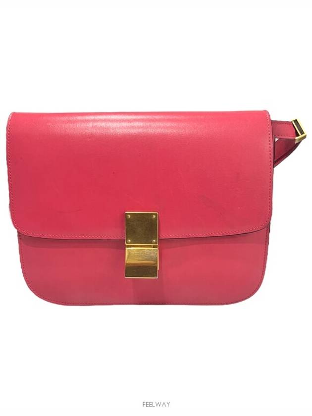 [클로버] 셀린느 클래식 박스 미디엄 플랩백 164172DLS.27HB 히비스커스