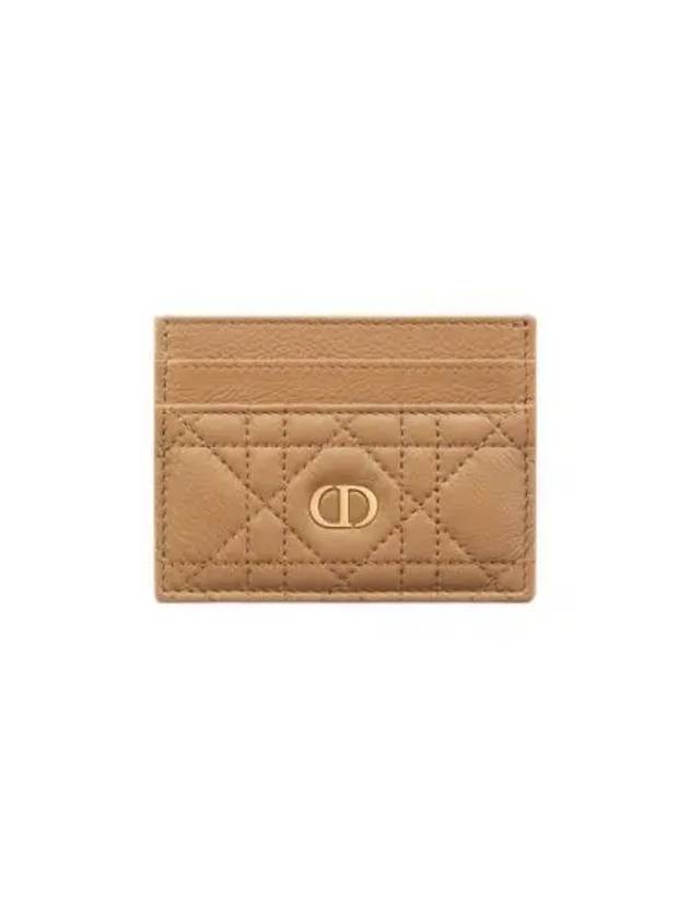 디올 카로 5 슬롯 카드 홀더 미디움 탄 서플 까나쥬 카프스킨 Dior Caro Five Slot Card Holder Medium Tan Supple Cannage Calfskin