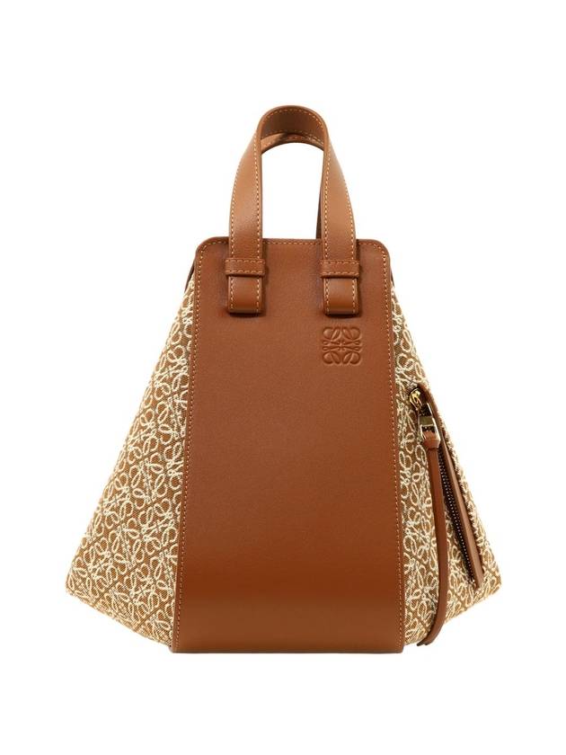 로에베 해먹 아나그램 자카드 스몰 토트 백 탄