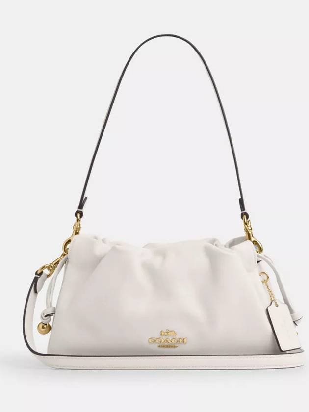 코치 페이 숄더백 Gold Chalk