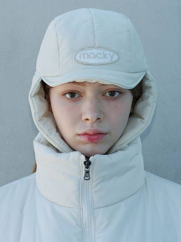 23FW 맥키 패딩 볼캡 패딩 캡 모자 아이보리 MCFW23BC 2IV