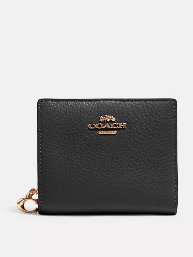 코치 스냅 월렛 반지갑 Gold Black