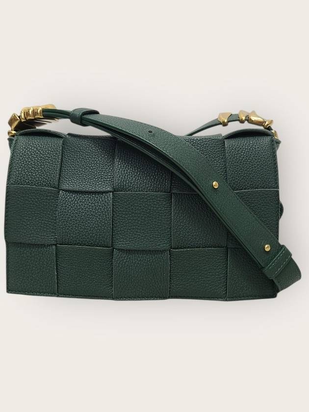 보테가베네타 레인트리 그린 골드 클립 카세트백