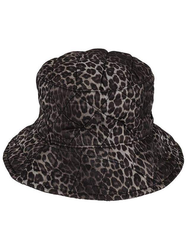 Maison Michel 레오파드 프린트 퀼팅 버킷 모자