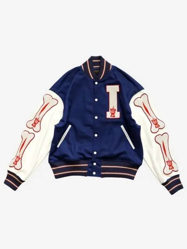 캐피탈 울 아이파이브 바시티 자켓 블루 Kapital Wool I Five Varsity Jacket Blue