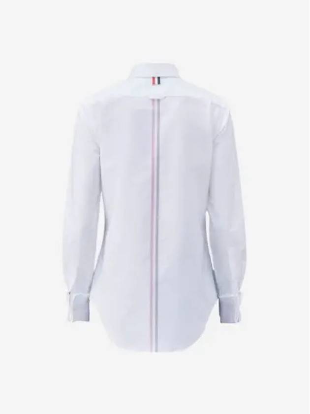W 톰브라운 솔리드 옥스포드 스트라이프 프렌치 커프 셔츠 화이트 W Thom Browne Solid Oxford Stripe French Cuff Shirt White