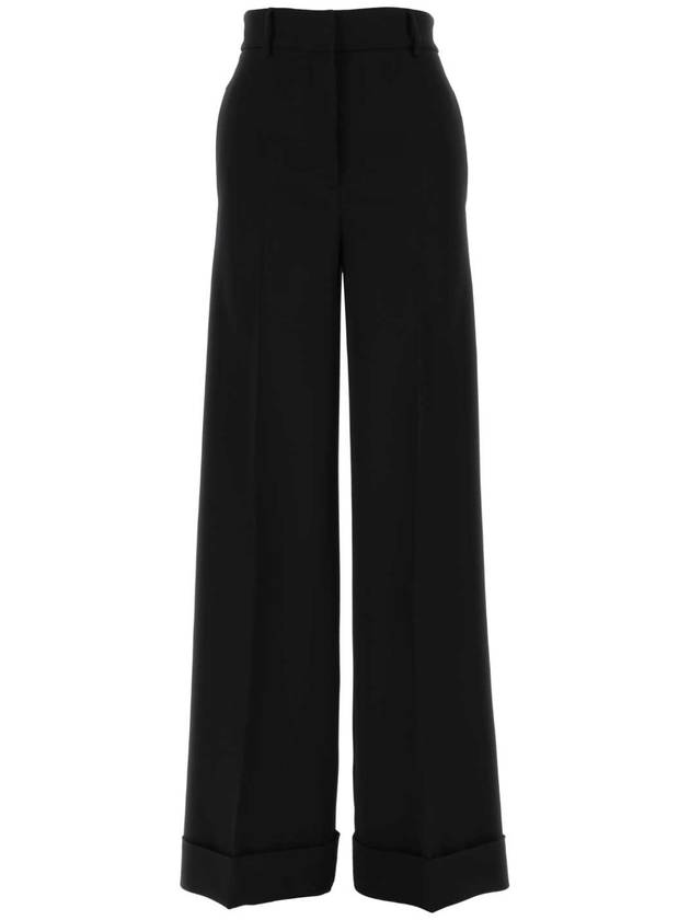 23SS MOSCHINO 블랙 crepe 와이드 레그 pant J03320525 0555