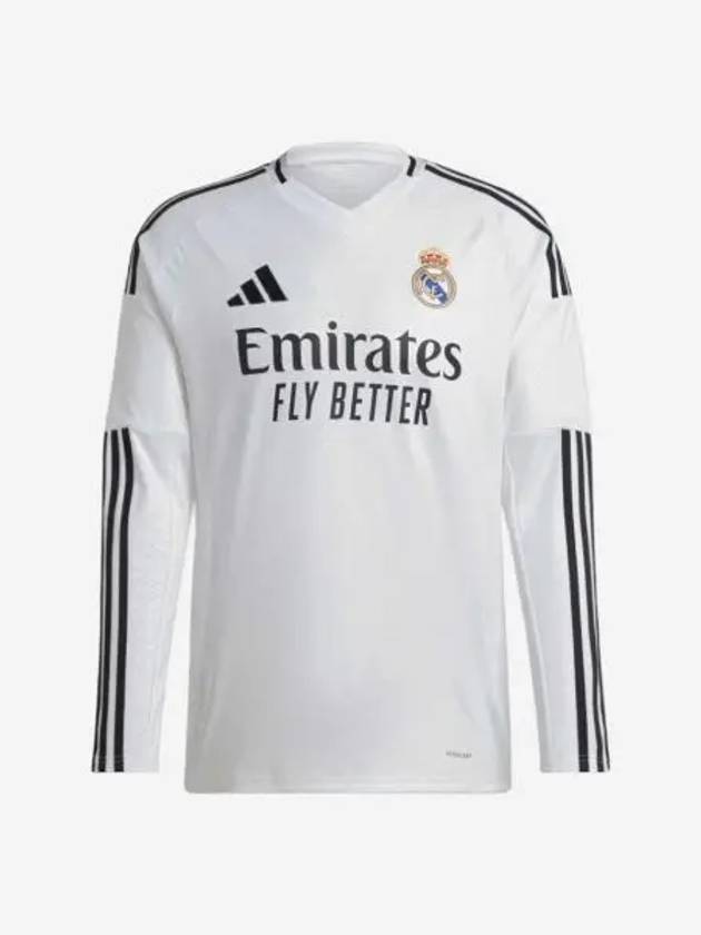 아디다스 레알 마드리드 2024 25 홈 롱슬리브 저지 화이트 KR 논 마킹 버전 Adidas Real Madrid 2024 25 Home Long Sleeve Jersey White KR Sizing Non Marking Ver.