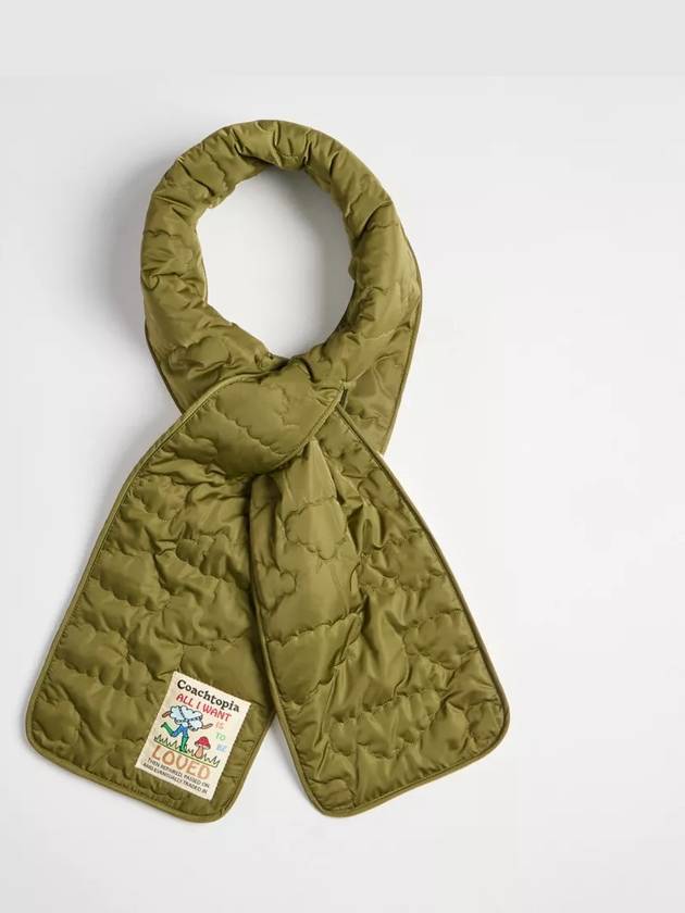 코치 코치토피아 루프 스카프 셰르파 안감 목도리 Olive Natural