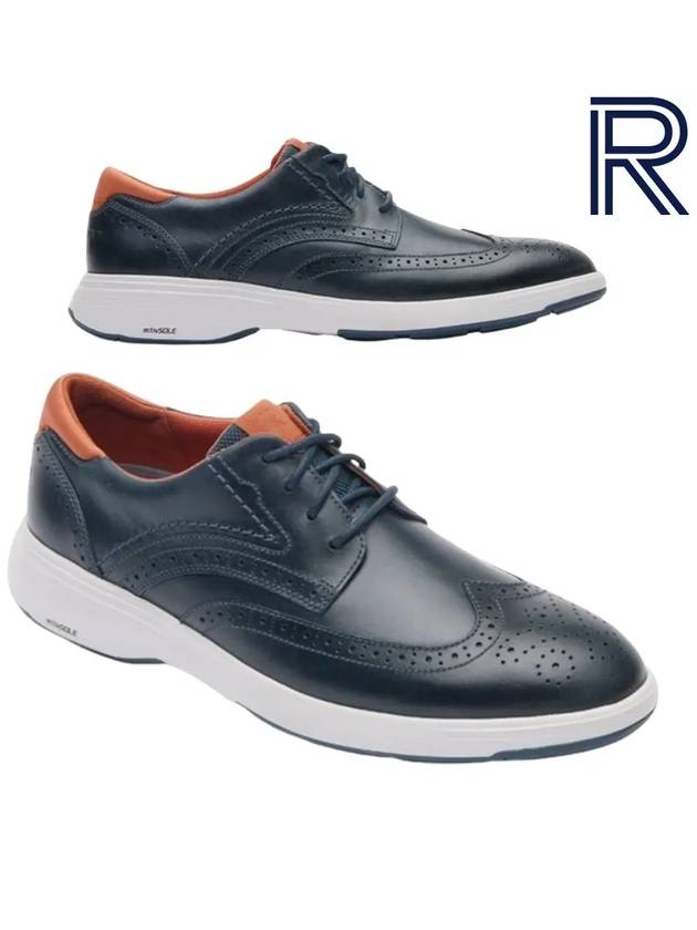 락포트 남성화 노아 윙팁 워킹 구두 신발 네이비