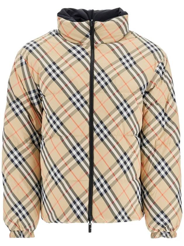 버버리 리버시블 체크 나일론 퍼퍼 패딩 샌드