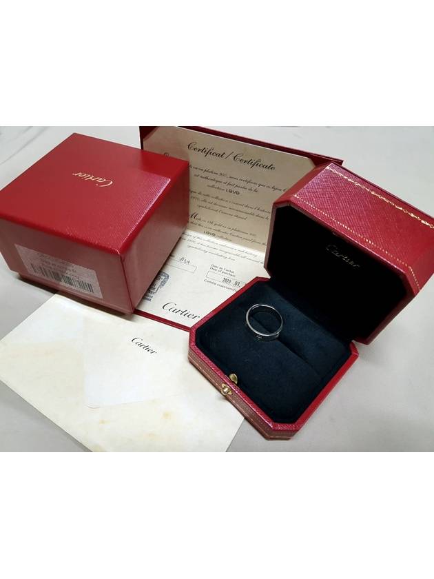 까르띠에 화이트골드 18K 러브링 러브 반지 54호 굵은링