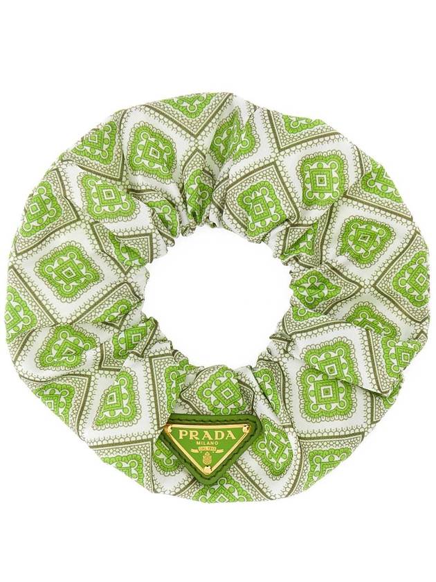 프라다 프린트 트윌 스크런치 그린