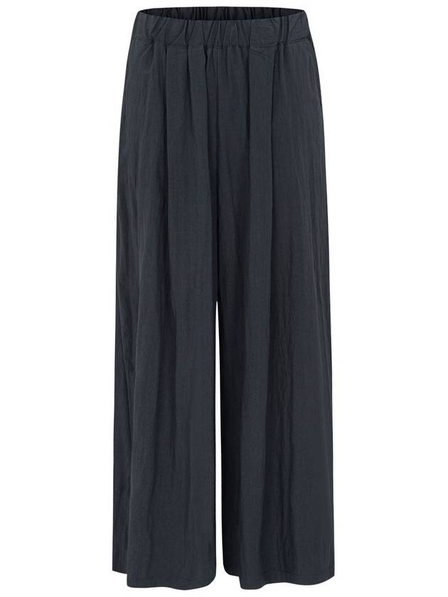 24SS 칼레이트 크링클 밴딩 웨이스트 와이드 팬츠 차콜 3 Colors
